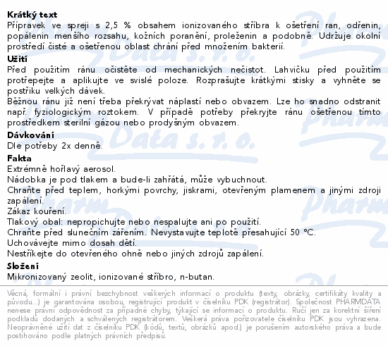 Alfasilver sprej 50ml