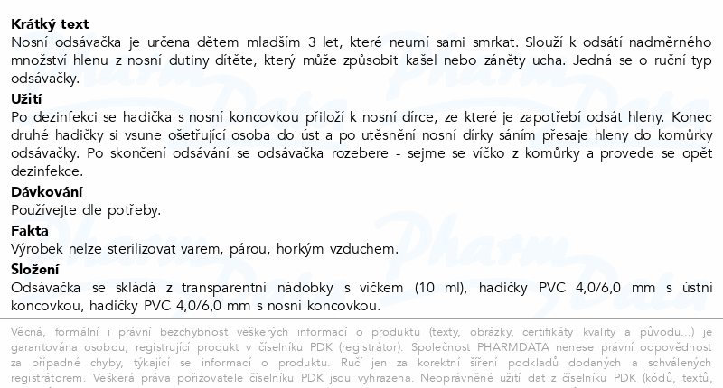 GAMA Nosní odsávačka modrá