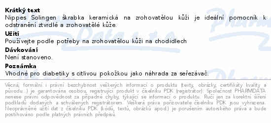 Nippes škrabka keramická na zrohovatělou kůži 1ks