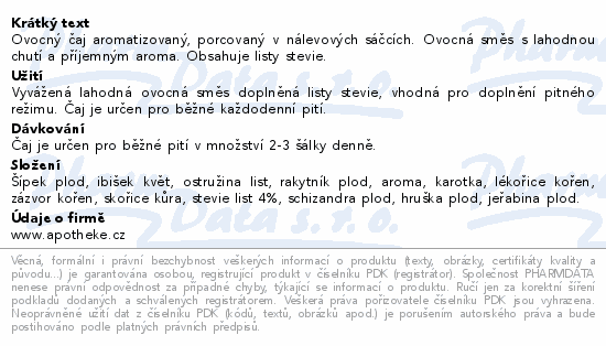 Apotheke Sladká hruška s jeřabinou 20x2g