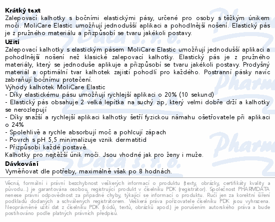 MoliCare Elastic Inkontinenční kalhot.9kap L 24ks