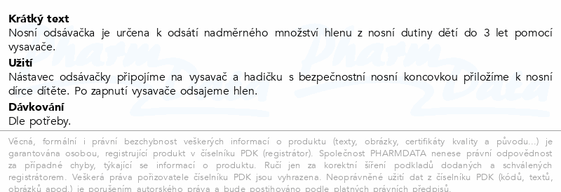 GAMA Nosní odsávačka s nástavcem na vysavač