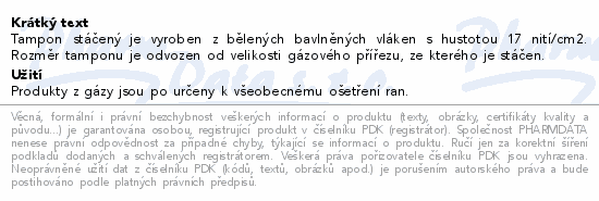 LINON tampon z gázy stáčený nester. 20/19cm 100ks