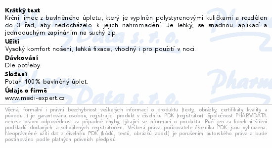 Krční límec kuličkový 032C vel.2 tm.modrá