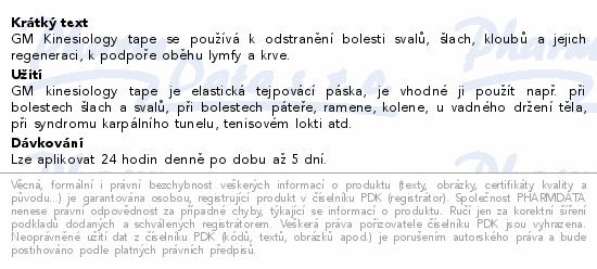 GM kinesiology tape 5cmx5m oranžový