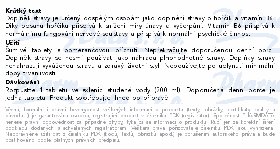 Biotter Hořčík s vit.B6 pomeranč 20ks šum.tbl.