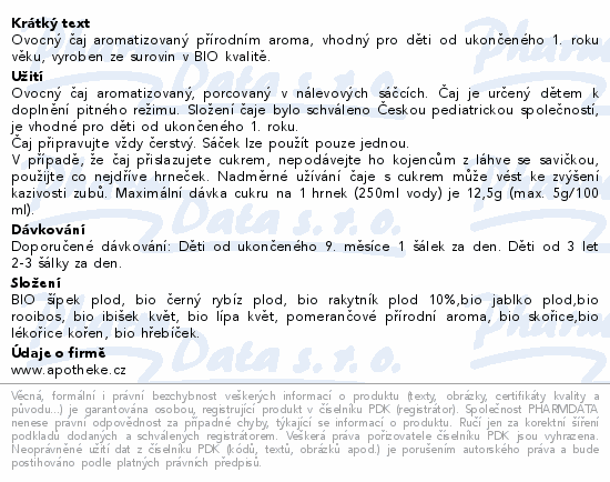 Pohádkový čaj Zimní s rakytníkem BIO 20x2g