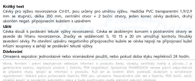 GAMA Cévka pro výživu novorozence CV-01
