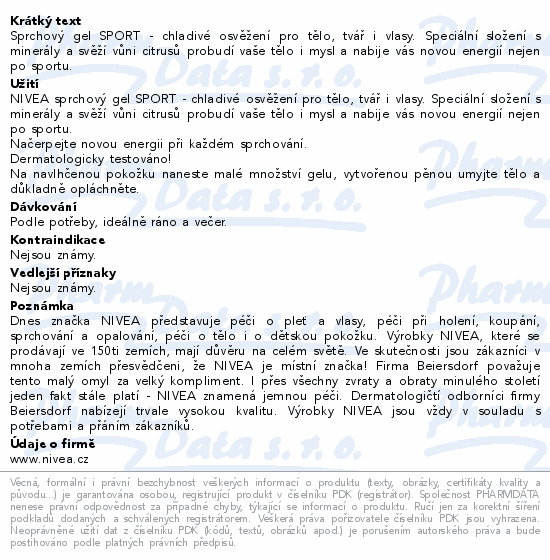 NIVEA MEN Sport sprchový gel 250ml 81078