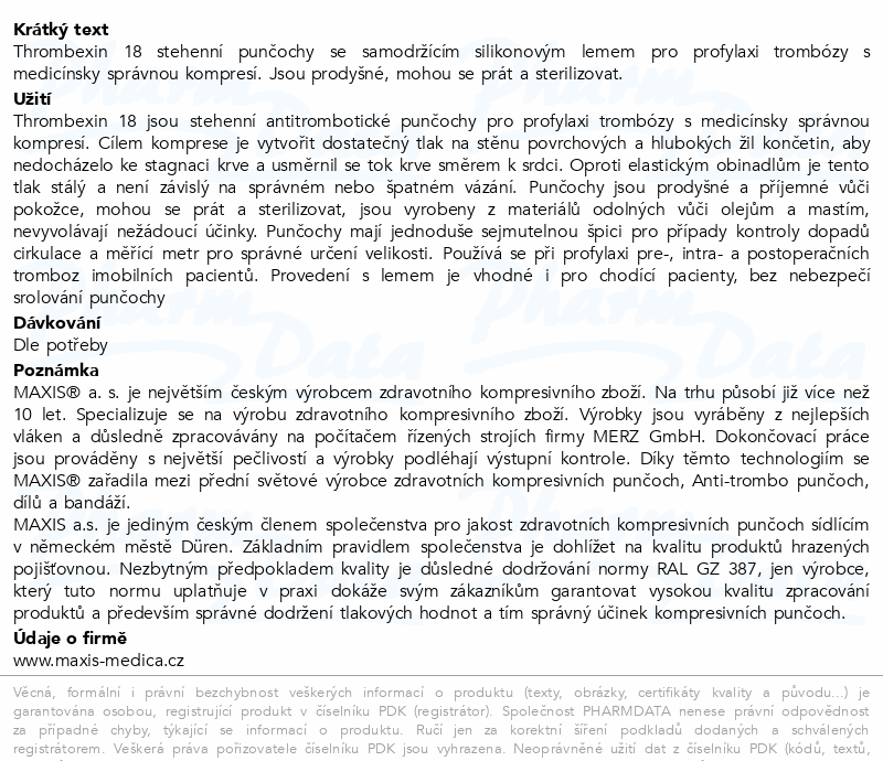 mediven Thrombexin 18 stehenní punč.vel.MX bílá