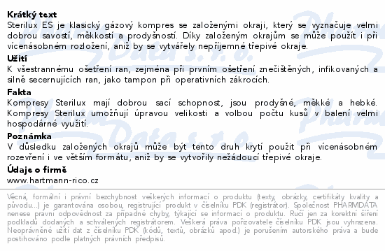 Gáza kompr.nest.Sterilux ES 5x5cm/100ks 13vl8vrs