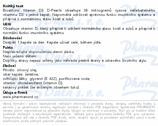 Pharma Nord Bioaktivní Vit.D D-Pearls 38mcg cps.80