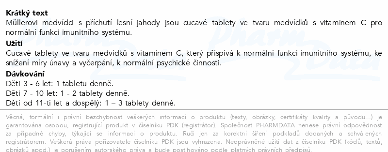 Müllerovi medvídci vit.C lesní jahoda tbl.45