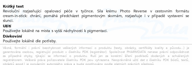 ESTHEDERM Photo Reverse AntiDark Spots tyčinka 10g