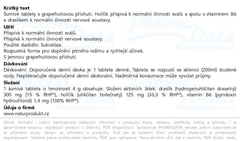 IQ Mag Křeče šumivé tablety grapefruit 20ks