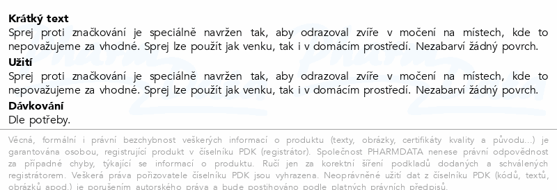 Menforsan Sprej proti značk.močí psy a kočky 500ml