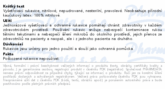FLOWER SMART rukavice nitril.nepudr.modré L 100ks