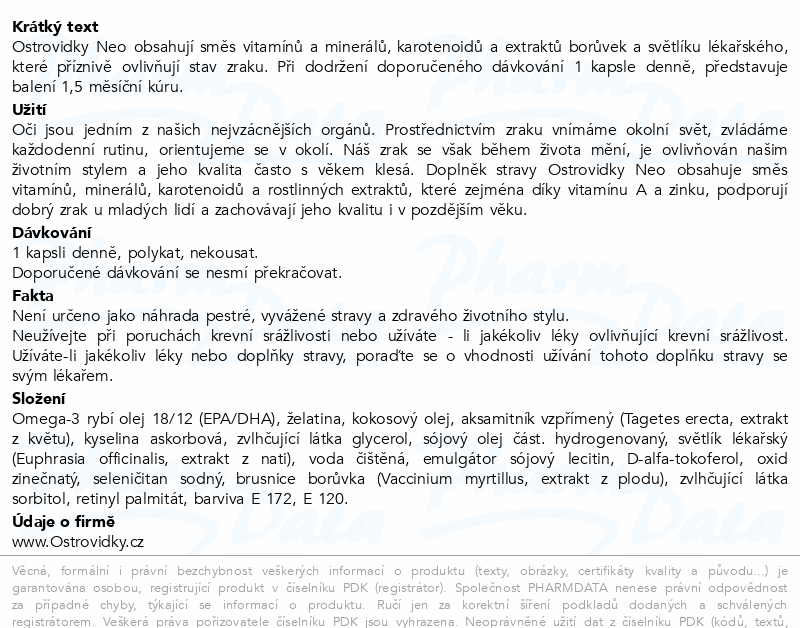 Ostrovidky Neo cps.30+15