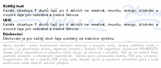 LEROS voňavá zima 9x6 sáčků