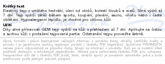 GM rayonGEM kinesiology tape 5cmx5m love