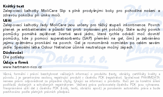 MoliCare Slip Inko.zalep.kalhotky 8k.vel.XL 14ks