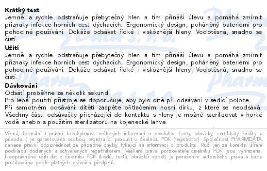 Microlife Elektrická odsávačka nosních hlenů BC 50