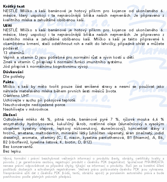 NESTLÉ Mlíčko s kaší banánové 2x200ml 6M+