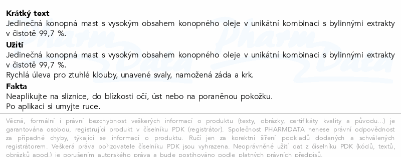 Cemio Kamzíkova konopná mast chladivá 200ml+dárek