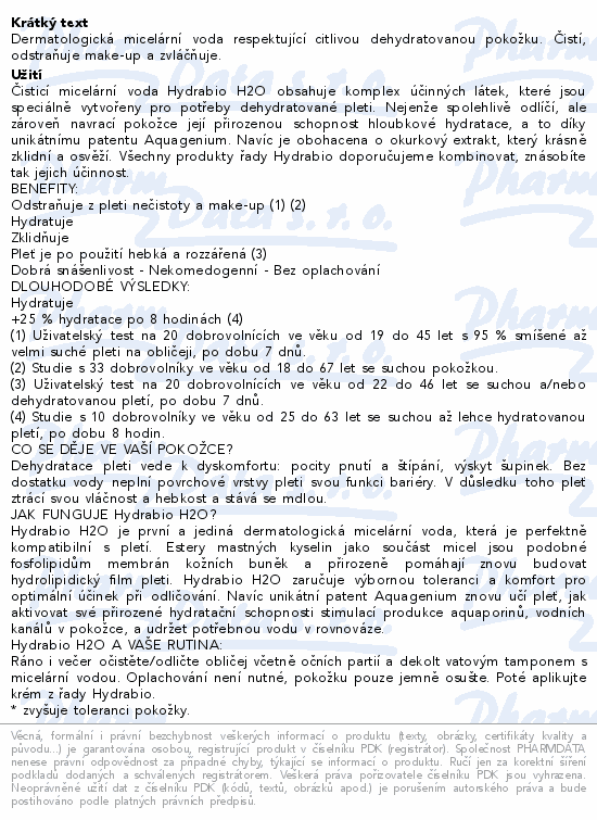 BIODERMA Hydrabio H2O 500ml