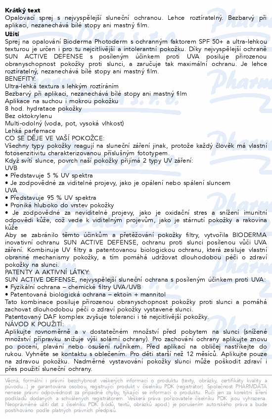 BIODERMA Photoderm Family sprej SPF50+ 300ml