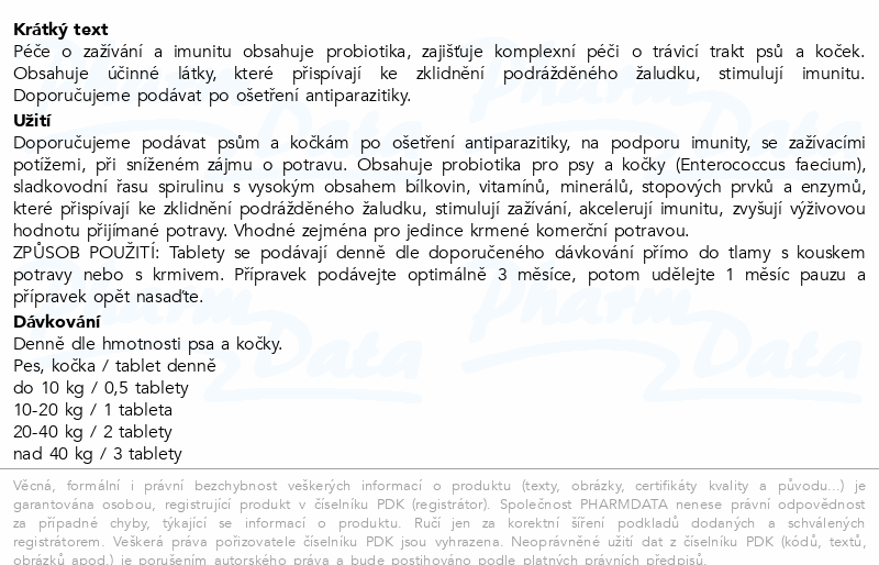 PET HC Péče o zažív.a imunitu pro psy/kočky tbl.90