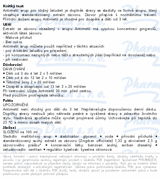 Antimetil sirup 150ml