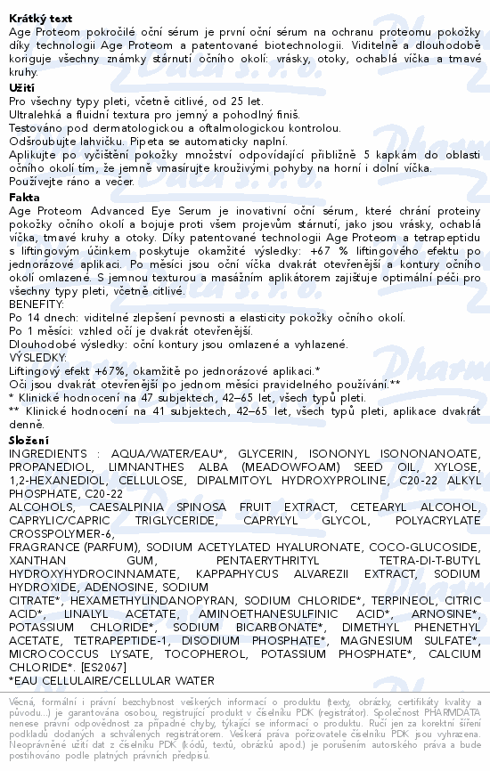 ESTHEDERM Age Proteom oční sérum 15ml