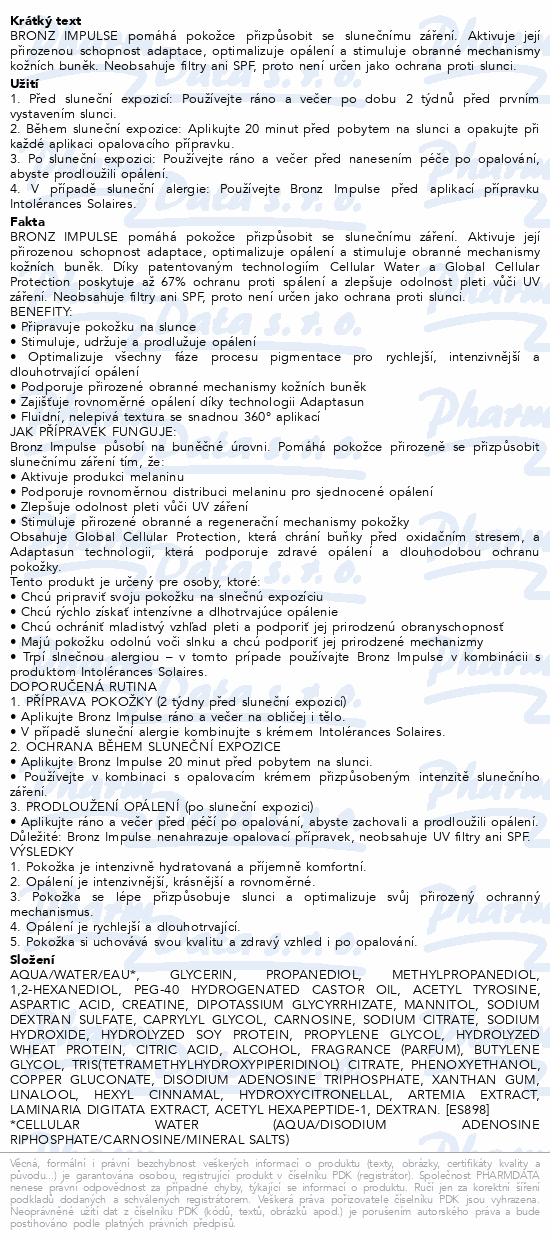 ESTHEDERM Bronz Impulse příprava na opalování150ml
