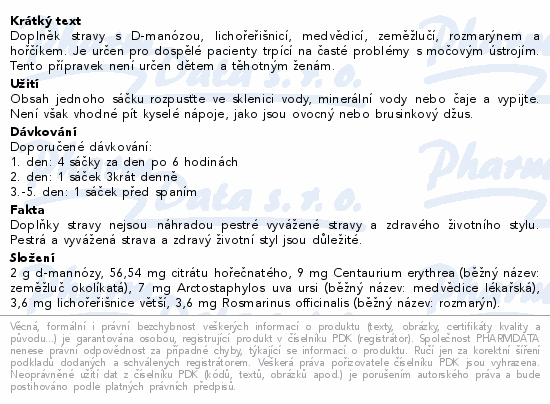 Blokurima Uroherbal Rapid 2g D-manózy sáčk.10x2.3g
