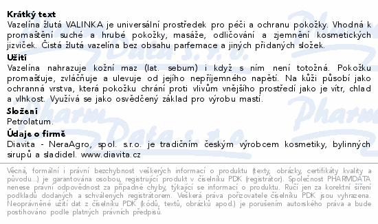 Vazelína žlutá Valinka 3000ml
