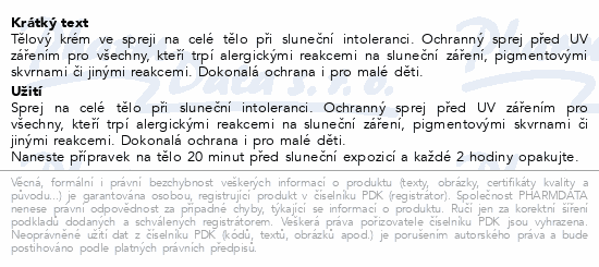 ESTHEDERM Sun Intolerance tělový krém SPF50+ 150ml