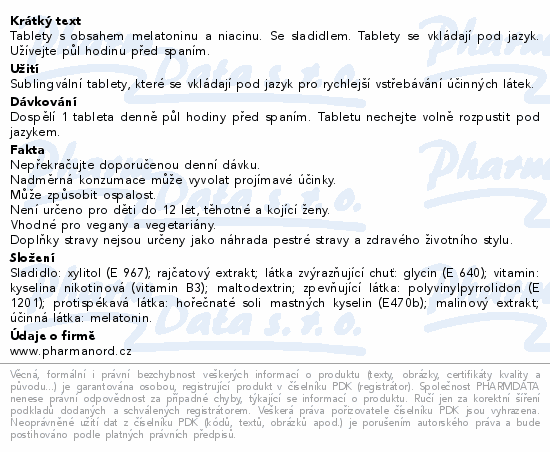 Pharma Nord Bioaktivní Melatonin Complex tbl.60