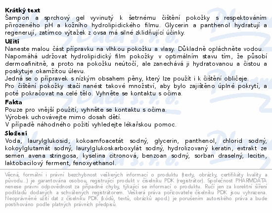 Oncos Jemný šampon a sprchový gel 250ml