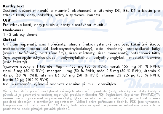 GS Vápník Hořčík Zinek tbl.130+10 dárek