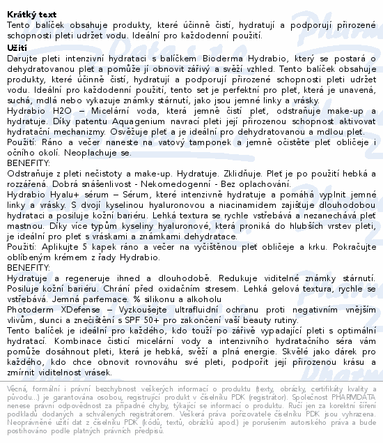 BIODERMA Hydrabio dárkový balíček