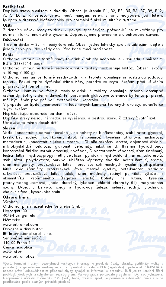 Orthomol Immun 7 denních dávek