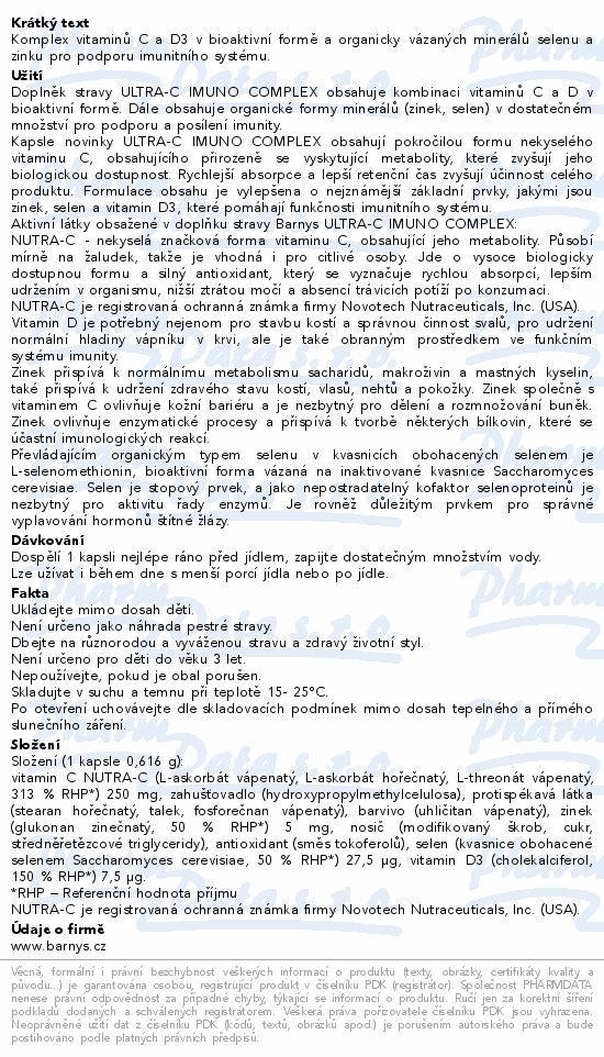 Barnys ULTRA-C Imuno Complex cps.30+15