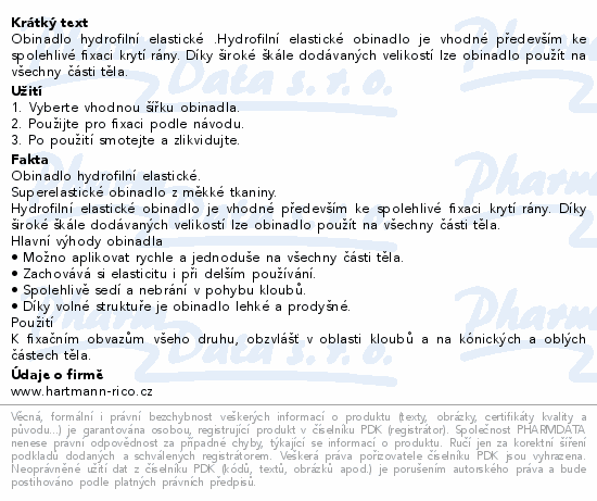 Hartmann Hydrofilní elastické obinadlo 10cmx4m 1ks
