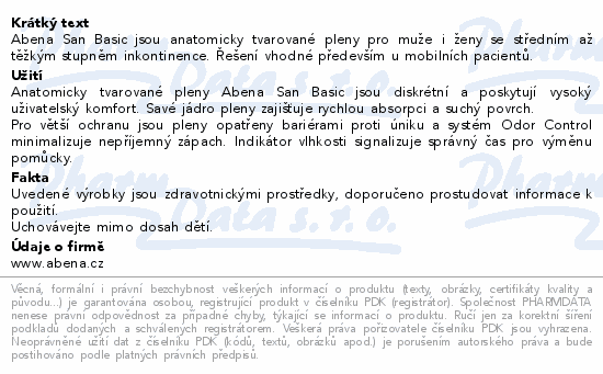 Inkont.pleny Abena San Basic 7. 30ks