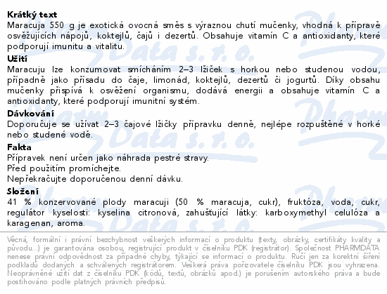 Yuzee MARACUJA 550g