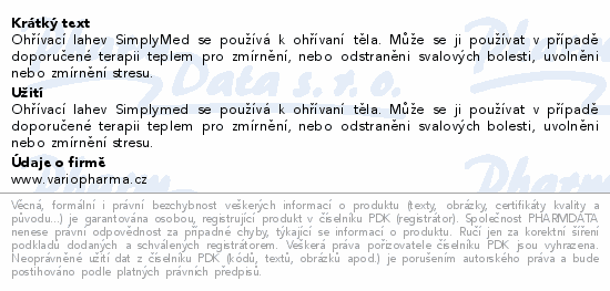 SimplyMed Termofor s fleesovým obalem Pink 2L