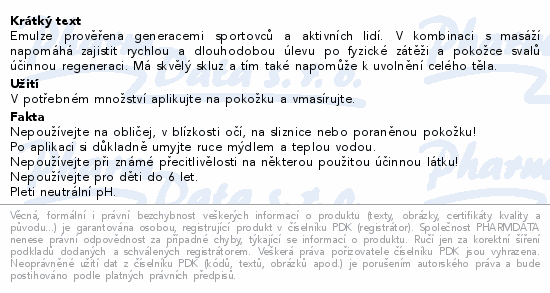 Emspoma Sport regenerační emulze 1000ml