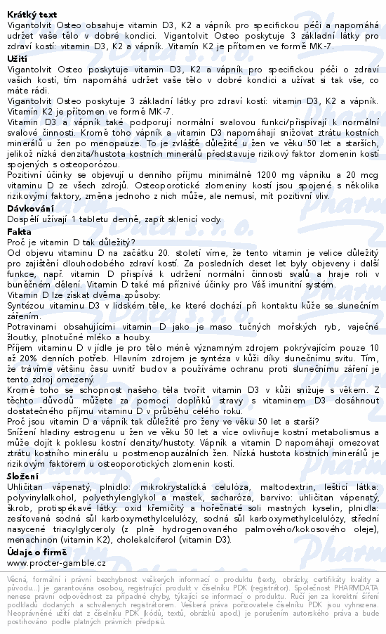 Vigantolvit Osteo tbl.30