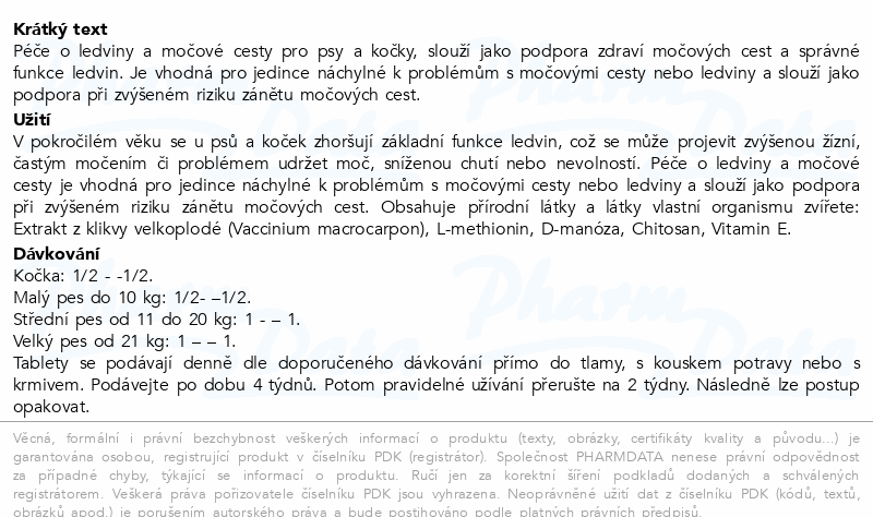 PET HEALTH CARE Péče o led. moč.ces.psy koč.tbl.60